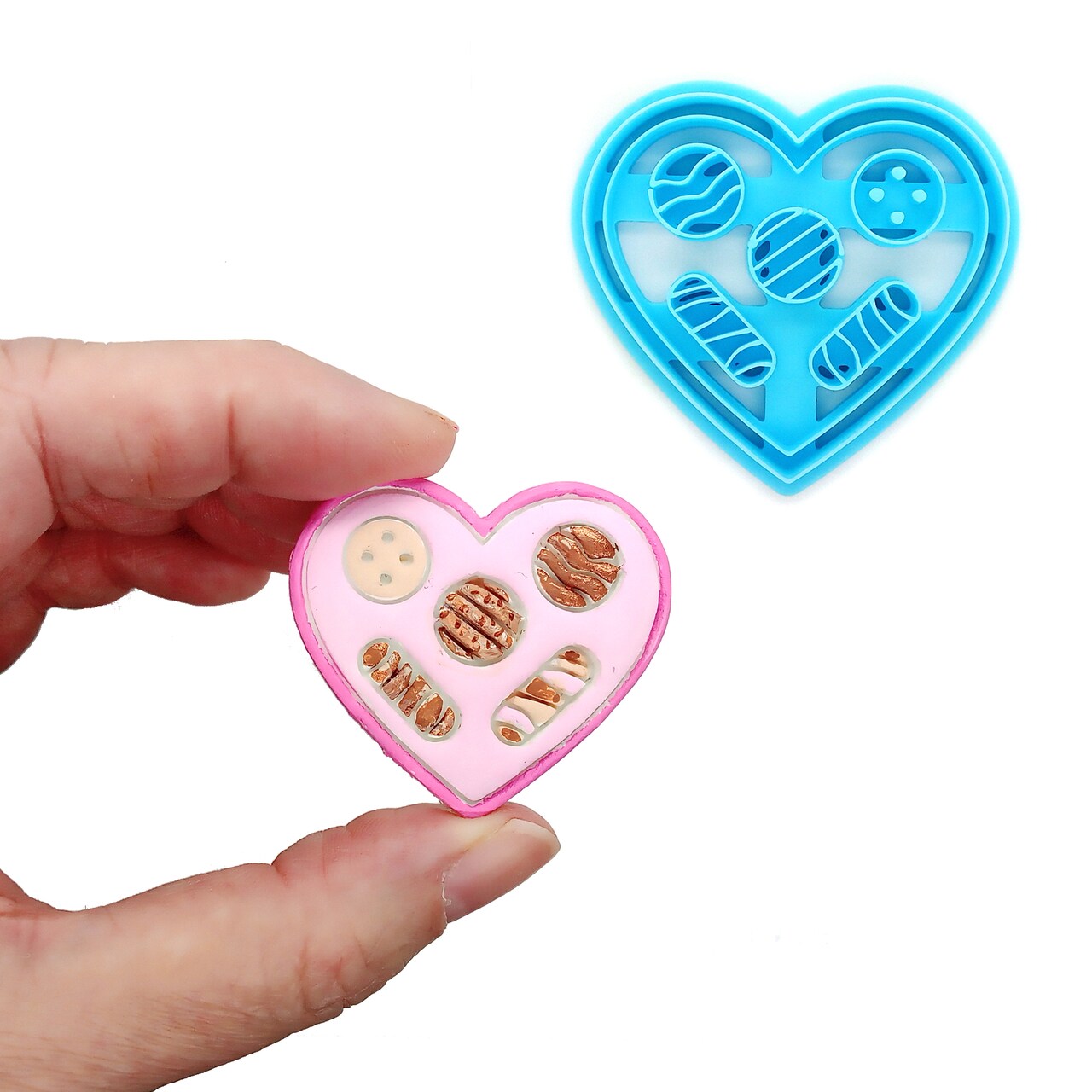 Valentine's Day Clay Cutter, Candy Heart Box with Chocolates, Adorabilities